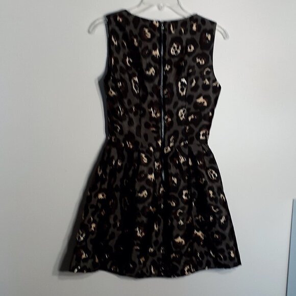 FRNCH Animal Print Mini Dress; Sleeveless; Pleated Size Small - Picture 3 of 7